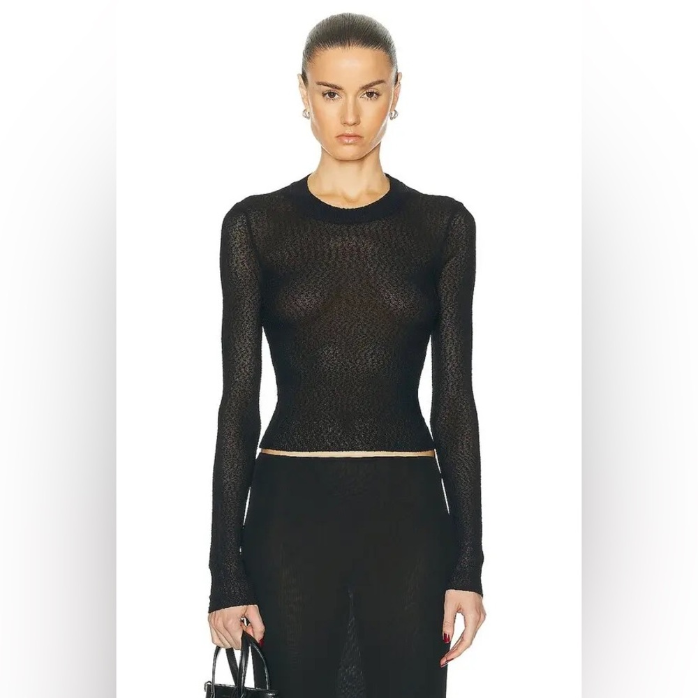 Ami Paris Boucle sheer top size XS